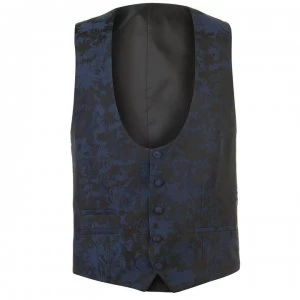 image of Label Lab Lingard Floral Suit Waistcoat - Blue