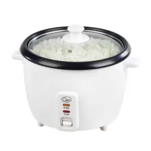 image of Quest 35530 0.8L Electrical Rice Cooker with Non-Stick Bowl and Measuring Cup - White