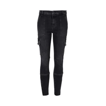 image of AllSaints Duran Skinny Cargo Trousers - Black