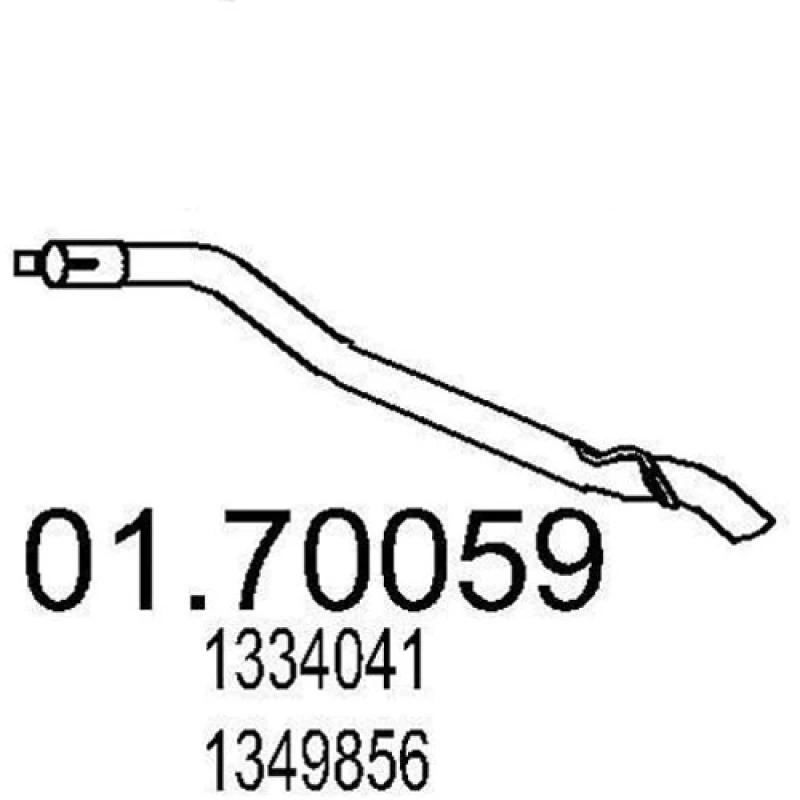 Image of MTS 01.70059 Exhaust Pipe Rear, Length: 860mm Exhaust Pipe (17)