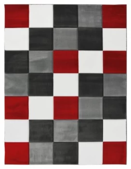Image of Homemaker Check Rug - Red 080x150