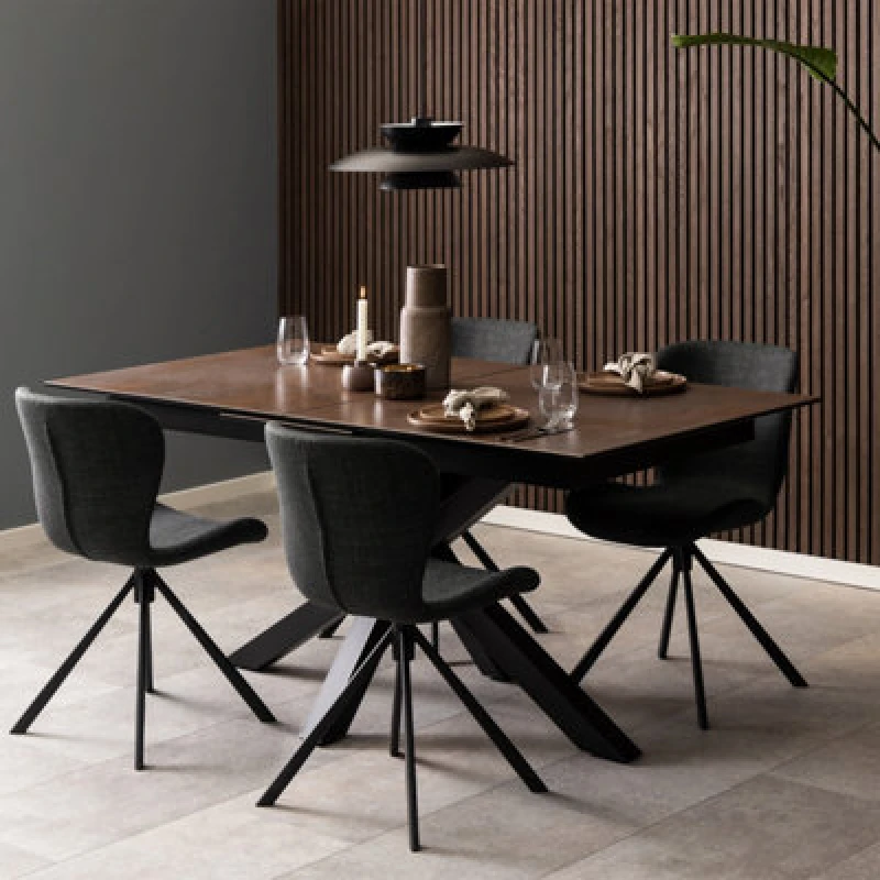 Image of Furniture To Go Heaven Extendable Dining Table With Ceramic Rusty Brown (L) 210Cm Seats Up To 6