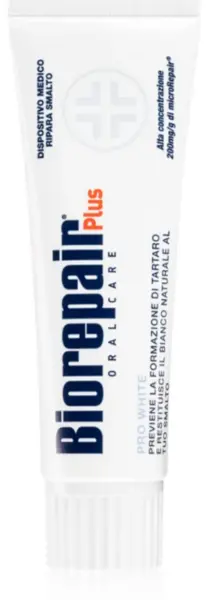 image of Biorepair Plus Pro White Returns Natural White to Your Toothpaste 75ml