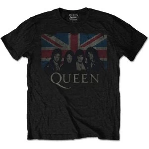 Image of Queen - Vintage Union Jack Mens XXX-Large T-Shirt - Black