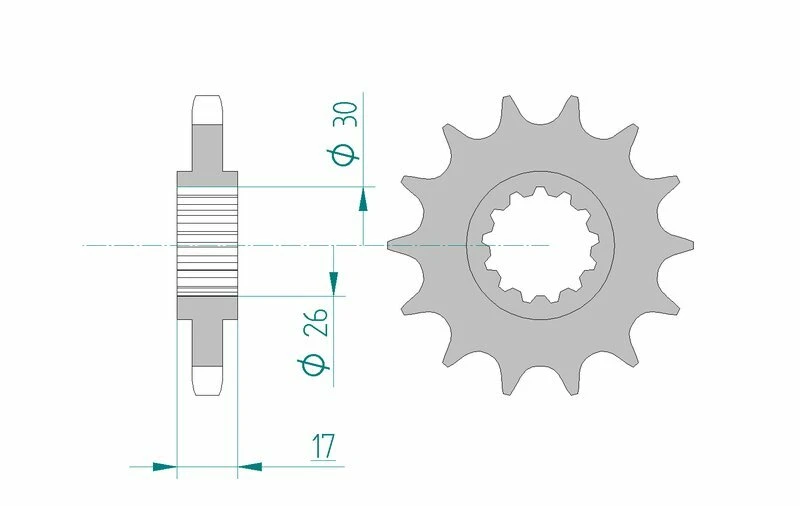 Image of AFAM Steel Standard Front Sprocket 20603 - 530
