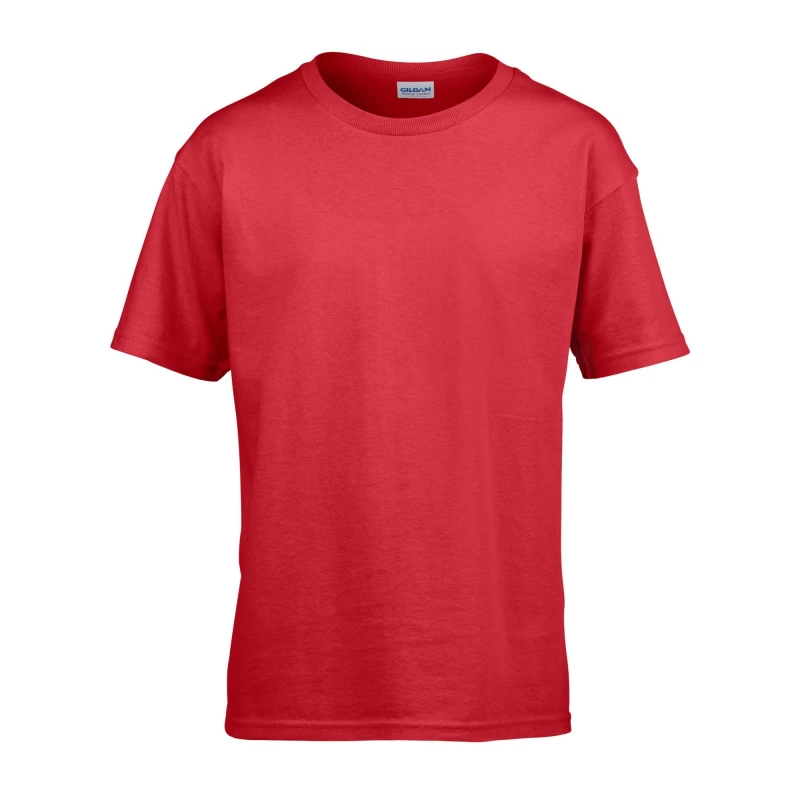 Image of Gildan Childens SoftStyle Ringspun T-Shirt in Red Size: 12-13 Years Red Unisex 12-13 Years