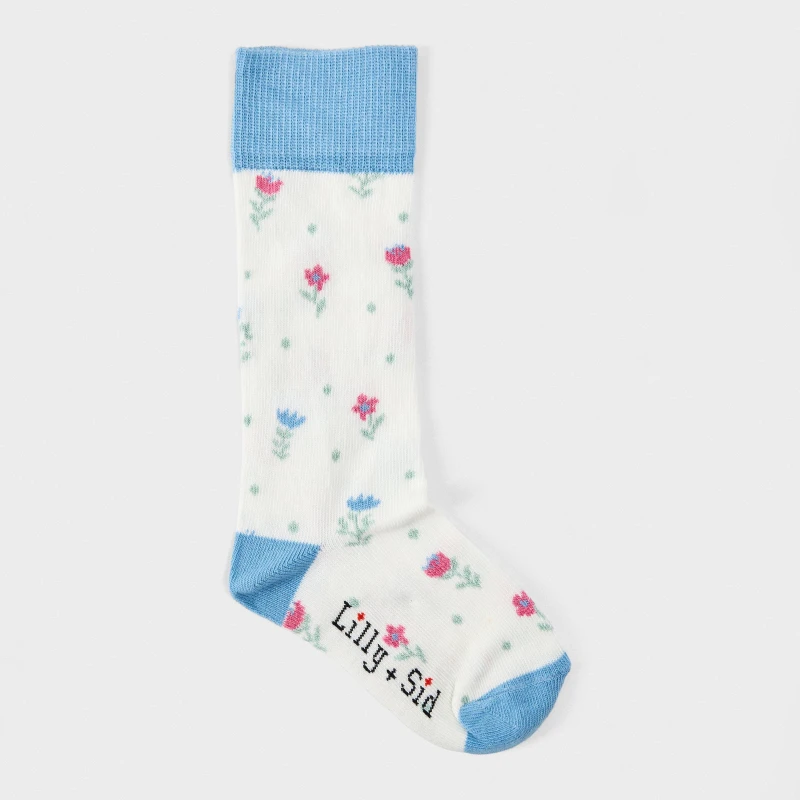 Image of Lilly + Sid Floral Knee High Socks Multi female