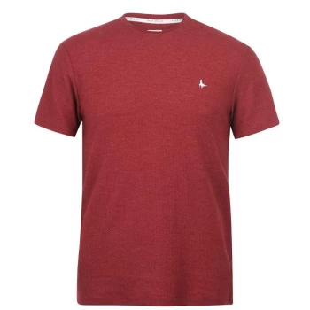 Image of Jack Wills Bertie Textured T-Shirt - Damson