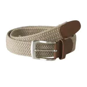 Duke Mens Frank King Size Stretch Braided Belt (4XL) (Stone)