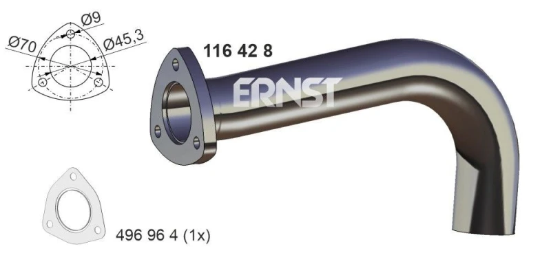 Image of Exhaust Pipe ERNST 116428