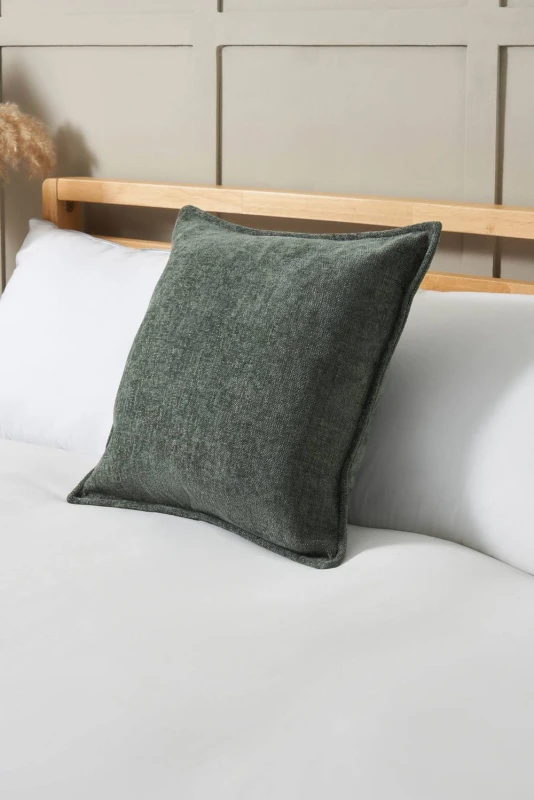 Image of BHS Oxford Cushion in Green Green Unisex