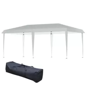 image of Outsunny 6 X 3M Pop Up Gazebo Patio Party Event Heavy Duty Canopy - Grey