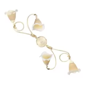 Betty 4 Light Multi Arm Semi Flush Ceiling Lamp, Ivory