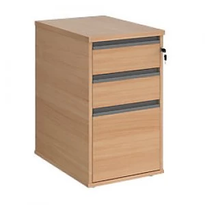 image of Dams International Desk End Pedestal with 3 Lockable Drawers Wood Contract 25 426 x 600 x 725mm Beech