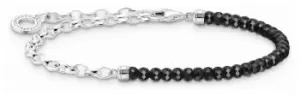 image of Thomas Sabo A2100-130-11-L17 Beaded Bracelet Sterling Jewellery