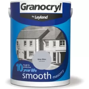 image of Granocryl Smooth Exterior Masonry Paint - 5L - Grey Skies - Grey Skies