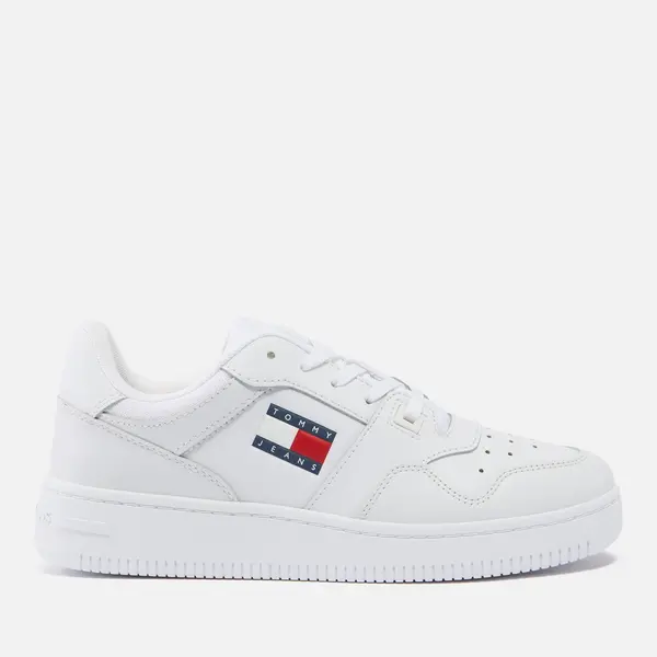 Image of Tommy Jeans Womens Leather Basket Trainers - UK 6.5