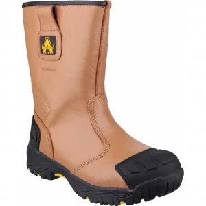 Image of Amblers Mens Safety FS143 Waterproof Safety Rigger Boots Tan Size 13