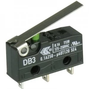 Image of Cherry Switches Microswitch DB3C A1LC 250 V AC 0.1 A 1 x OnOn momentary