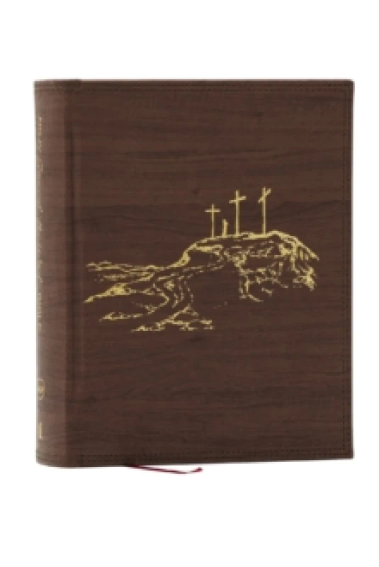 Image of NKJV, Journal the Word Bible, Large Print: Reflect, Journal or Create Art Next to Your Favorite Verses (Brown Leathersoft over Board, Red Letter) Leat