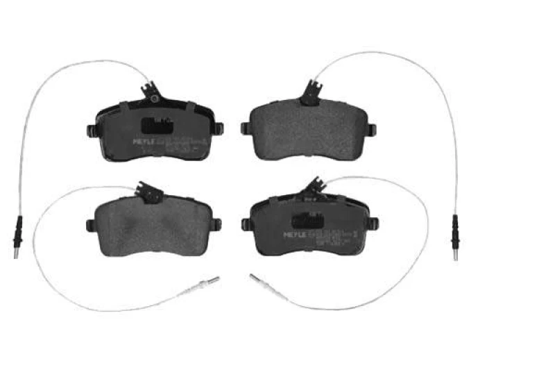 Image of MEYLE 025 241 3418/W Brake pad set Front Axle, incl. wear warning contact, Original Quality, with anti-squeak plate Brake Pad Set,disc brake (402)