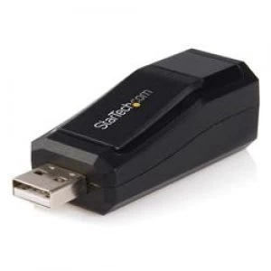 image of StarTech.com Compact Black USB 2.0 to 10/100 Mbps Ethernet Network Adapter