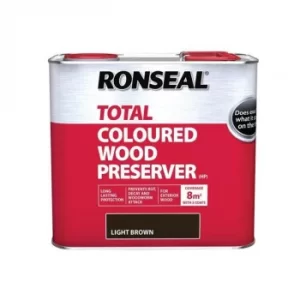 image of Ronseal Trade Total Wood Preserver Light Brown 2.5 litre