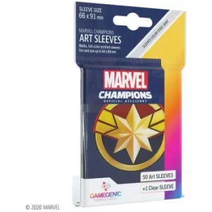 Image of Gamegenic Marvel Champions Art Sleeves: Captain Marvel (50-Pack)