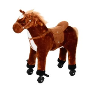 Image of Homcom Walking Ride On Horse, Pink