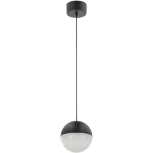 Image of Elstead Quintessentiale - Quintiesse Kichler Moonlit Integrated LED Spherical Pendant Ceiling Light Matte Black, 3000K