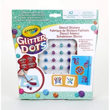 image of Crayola Glitter Dots Sticker Stencils