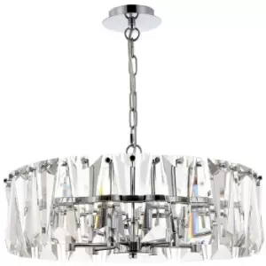 image of Puntes Ceiling Pendant Lamp Chrome, 6 Light, E14