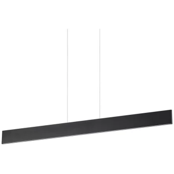 image of Ideal Lux DESK - Integrated LED Linear Ceiling Pendant Lamp 1 Light Black 3000K