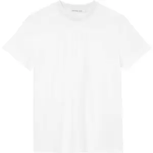 Image of Calvin Klein Jeans Neck Logo Jacquard Tee - White