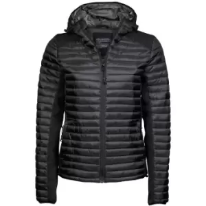 image of Tee Jays Womens/Ladies Aspen Crossover Jacket (S) (Jet Black Melange)