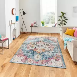 Image of Boston G0532 Blue Fuchsia 120cm x 170cm Rectangle