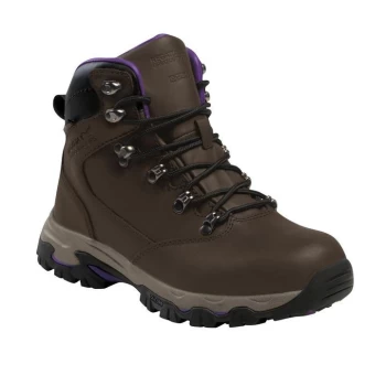 Image of Regatta Ldy Tebay Leather Boots - Peat/AlpPurp
