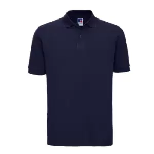 Image of Russell Mens 100% Cotton Short Sleeve Polo Shirt (2XL) (French Navy)