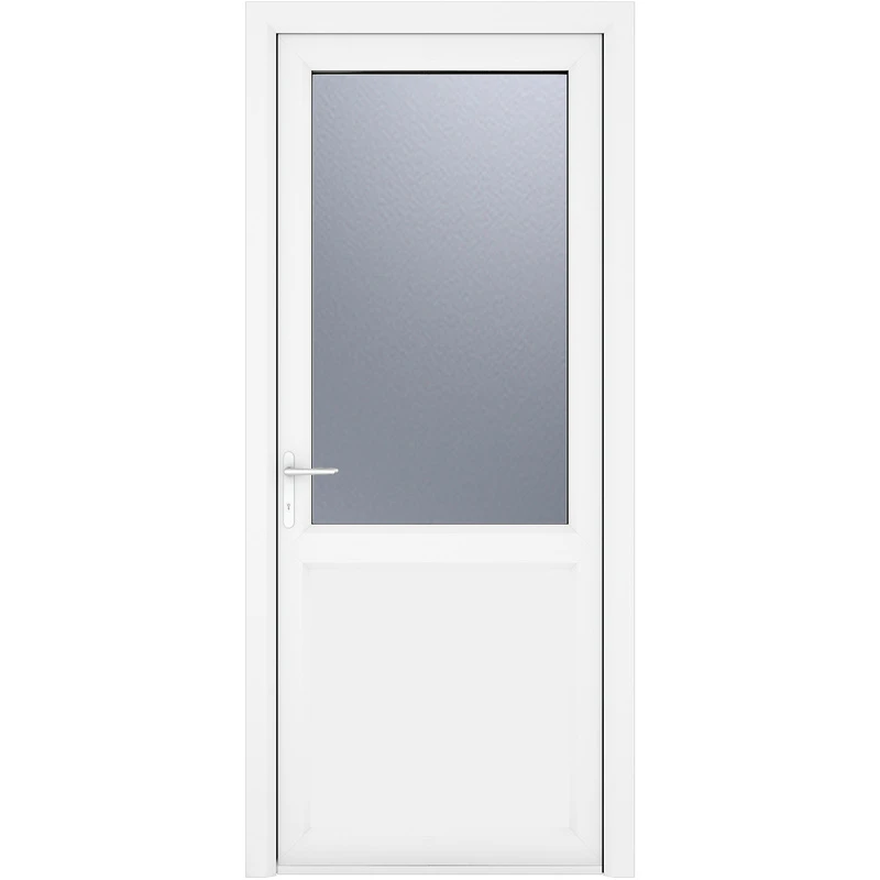 Image of Crystal Triple Glazed Single Door Half Panel White Rh 840 X 2090Mm Obscure, White 4RRHW84209OBPTG
