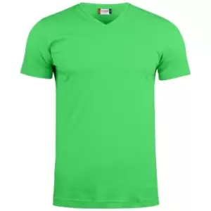 Image of Clique Unisex Adult Basic Knitted V Neck T-Shirt (L) (Apple Green)