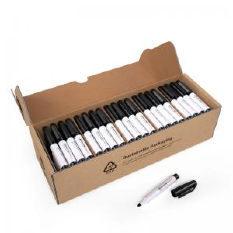 Image of Show-me Basics Mini Whiteboard Pens Black (Box 100) - EMWM100