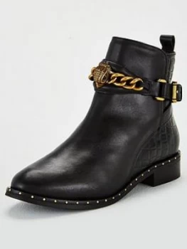 Image of KURT GEIGER LONDON Chelsea Jodhpur Ankle Boots - Black, Size 8, Women