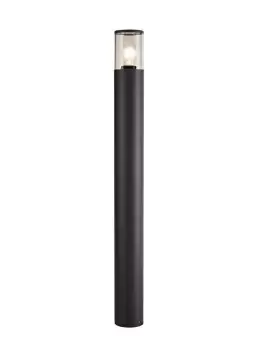 image of 90cm Bollard Post Lamp 1 x E27, IP54, Anthracite, Clear