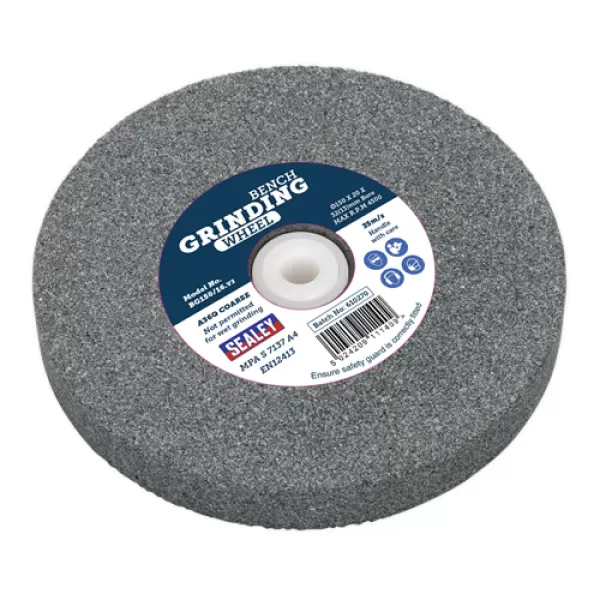 Image of Genuine SEALEY BG150/16 Grinding Stone Ø150 x 20mm 32(13)mm Bore A36Q Coarse