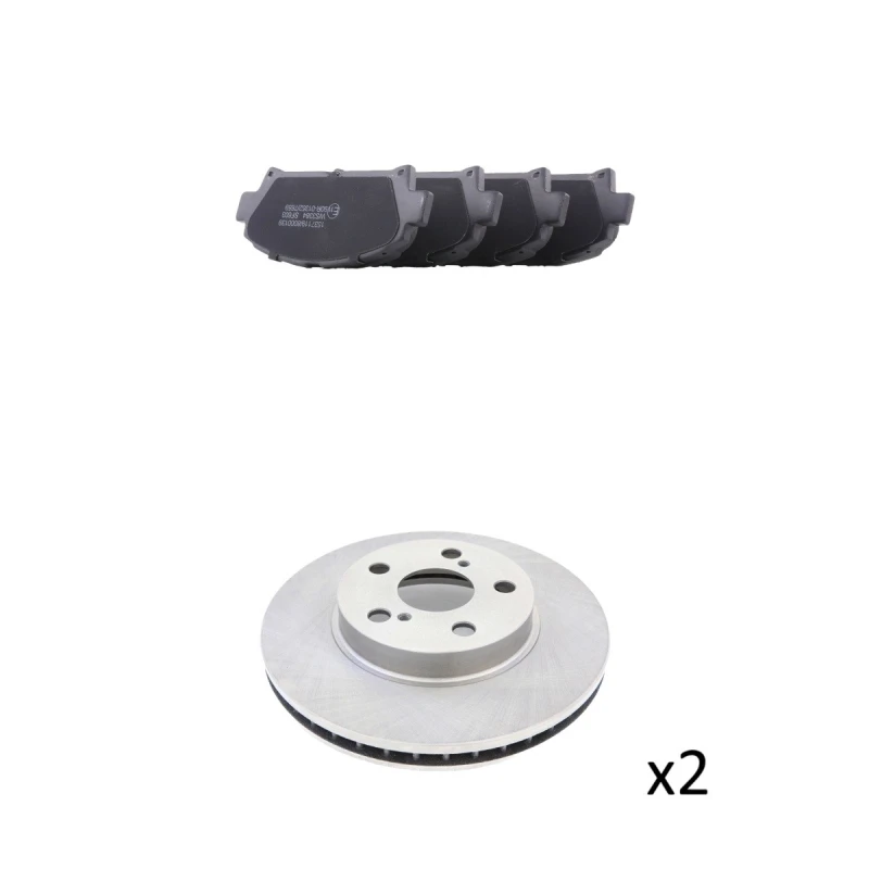 Image of RIDEX 3405B3203 Brake disc and pads set Front Axle, Brake Disc Type: internally vented, with acoustic wear warning Brake Set,disc brakes (3405)