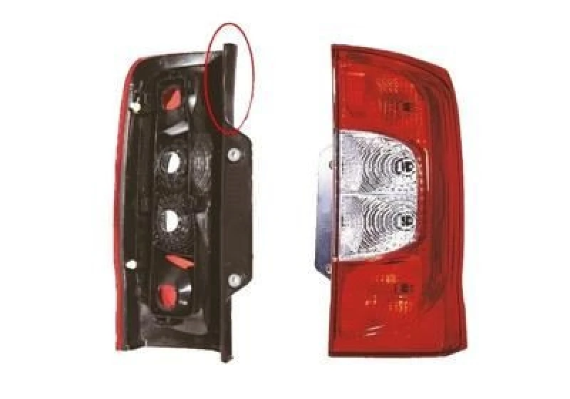 Image of VAN WEZEL 1748934 Rear light without bulb holder, Right Combination Rearlight (391)