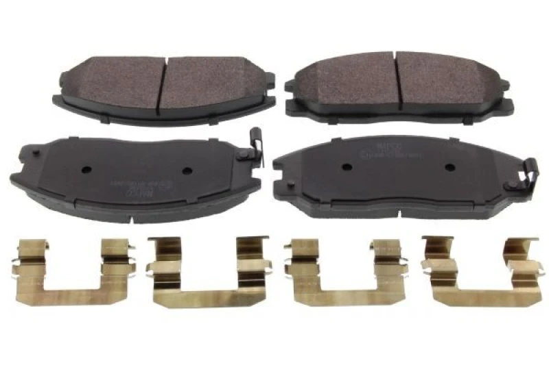 Image of MAPCO 6738 Brake pad set Front Axle, with acoustic wear warning, with anti-squeak plate Brake Pad Set,disc brake (402)