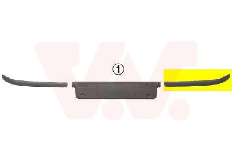 Image of VAN WEZEL Bumper moulding VAN WEZEL 0646583