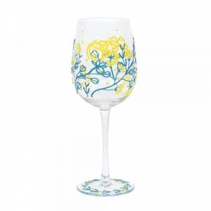 Image of Strawflowers Wine Glass