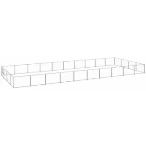 Image of Vidaxl - Dog Kennel Silver 40 m² Steel Silver